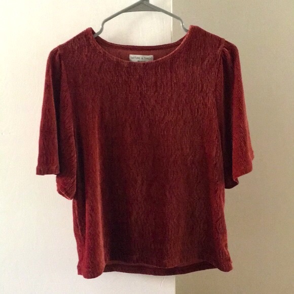 Madewell Tops - Madewell crinkle velvet flutter-sleeve top